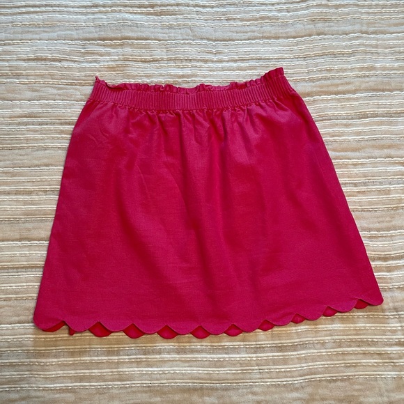 J Crew Factory Scalloped Sidewalk Skirt in Wild Fuchsia Pink Size 6 - Picture 3 of 6